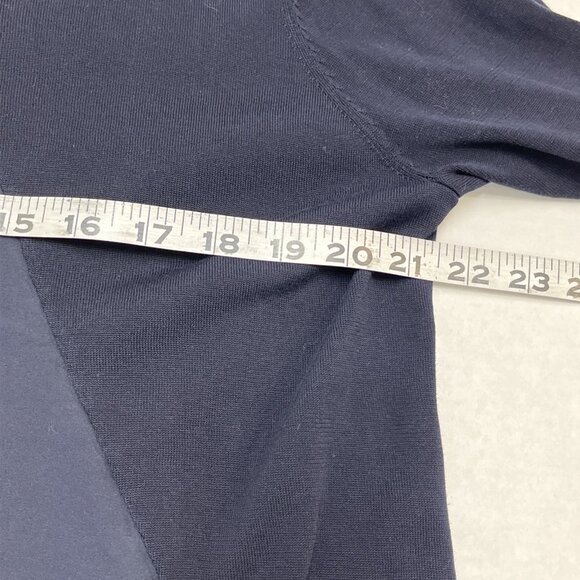 COS Dress Womens M Navy Blue Cotton Modal Blend‎ Asymmetric  Boxy Midi Lagenlook - Picture 6 of 6